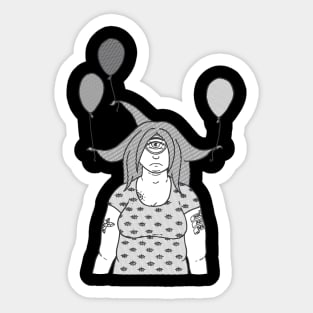 Cyclops with balloons Sticker